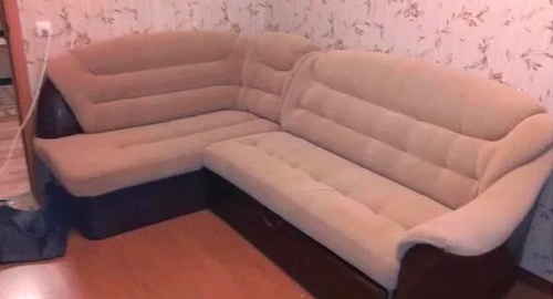 Перетяжка углового дивана. Харабали